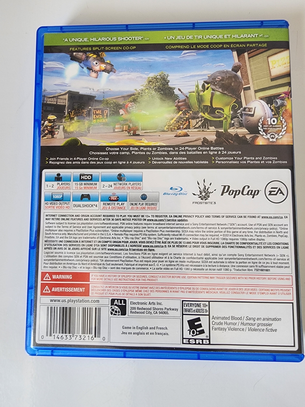 Game Plants vs. Zombies Garden Warfare PS4 PlayStation 4 - Tested/ Working - Picture 2 of 6